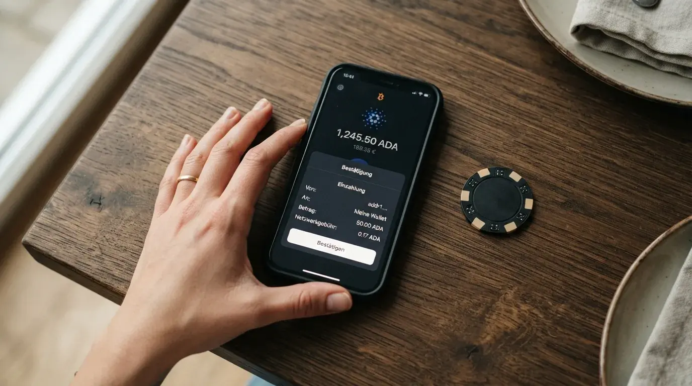 ADA-Transaktionsprozess: Von der eigenen Wallet über die Cardano-Blockchain zur Casino-Gutschrift