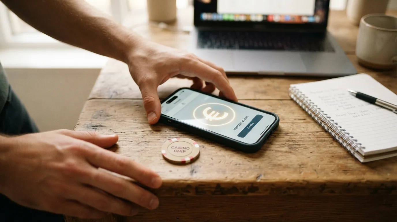 Ablaufdiagramm von Amex über E-Wallet bis zur Casino-Kasse