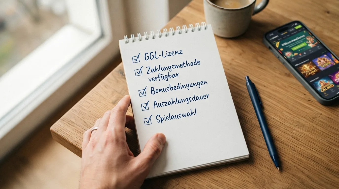 Checkliste der fünf wichtigsten Auswahlkriterien für Trustly-Casinos
