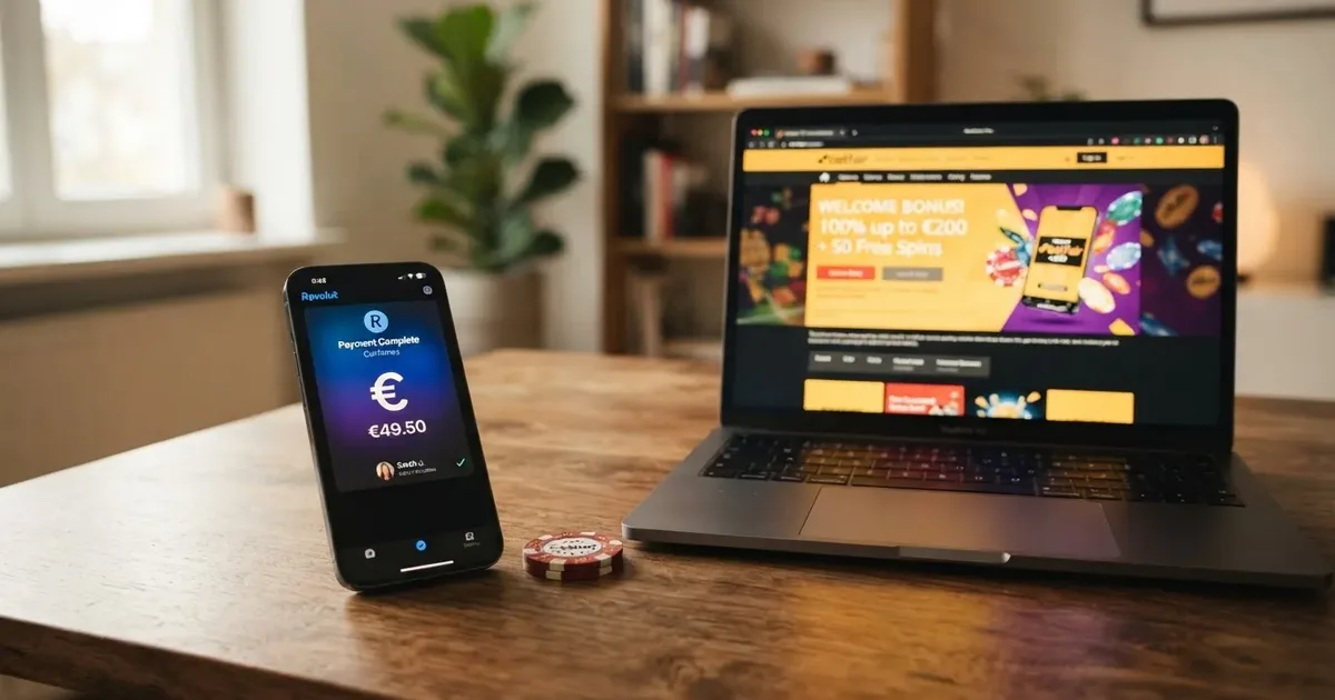 Smartphone mit geöffneter PayPal-App neben einem Willkommensbonus-Bildschirm