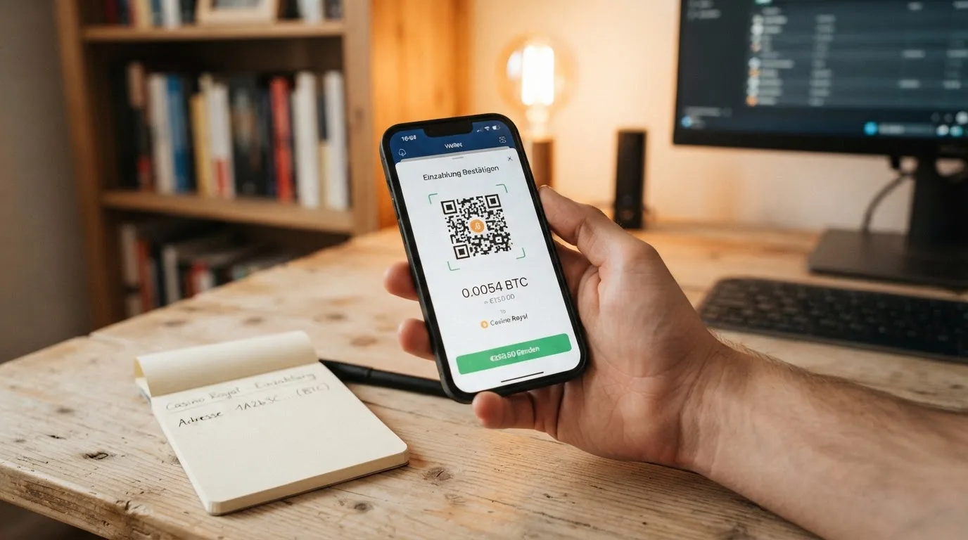 Bitcoin-Einzahlung Schritt für Schritt: Wallet verbinden, BTC senden, Casino-Guthaben gutgeschrieben