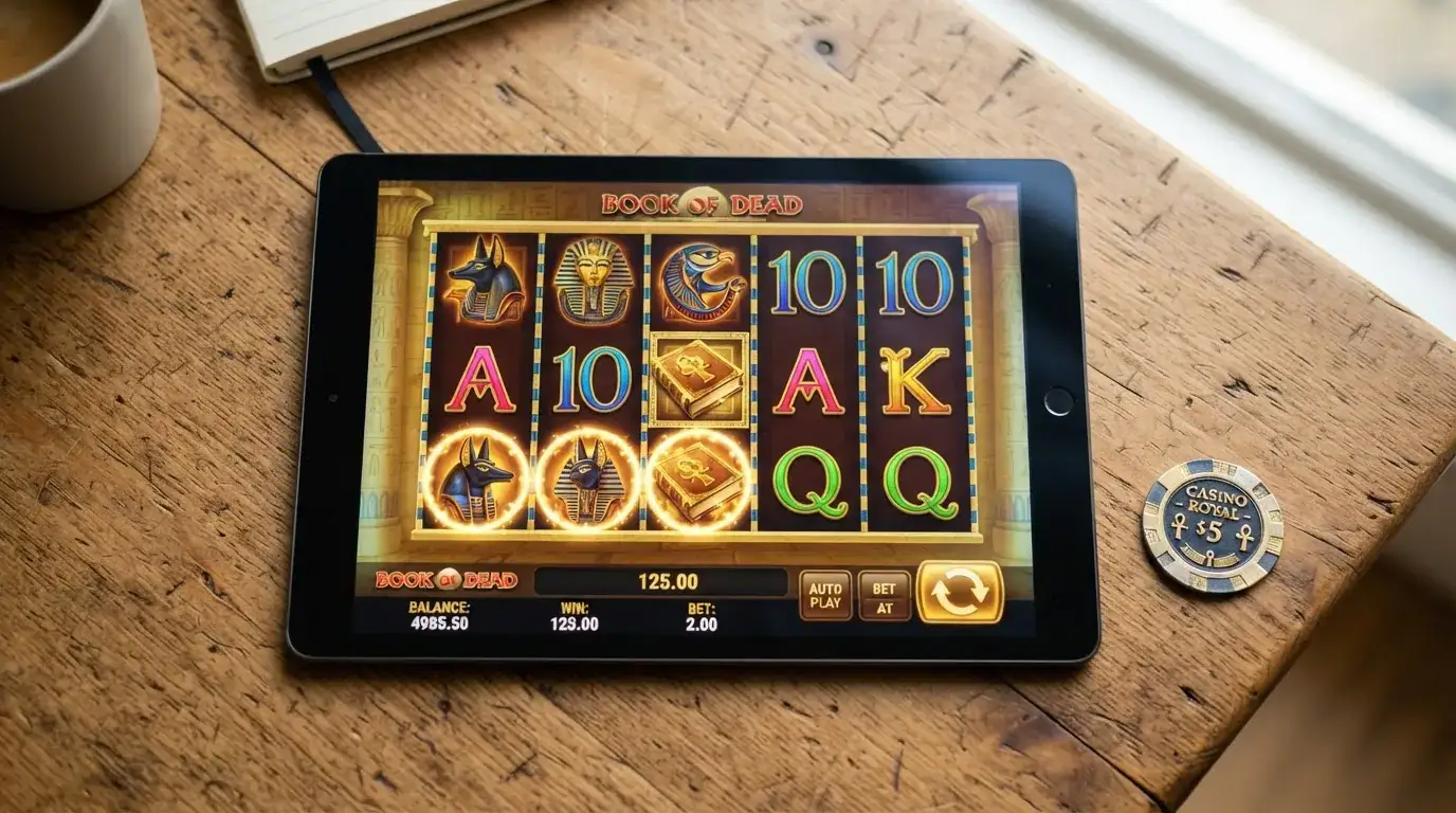 Book of Dead von Play'n GO mit ägyptischer Thematik auf dem Bildschirm