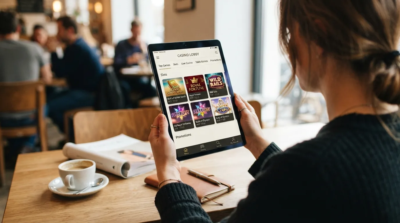 Mobile Casino-Nutzung: Smartphone und Tablet mit GGL-lizenzierter Spielothek im Browser