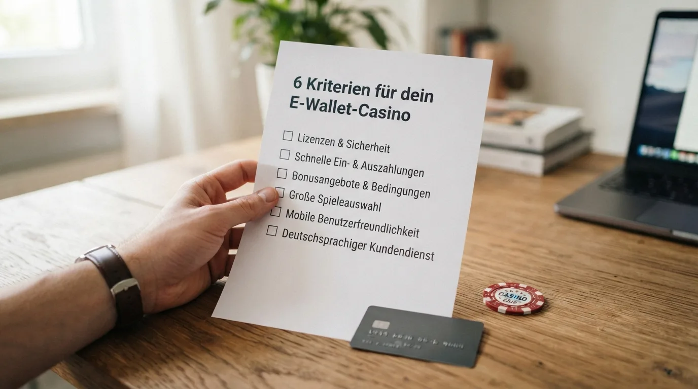 Grafische Checkliste mit den sechs wichtigsten Auswahlkriterien