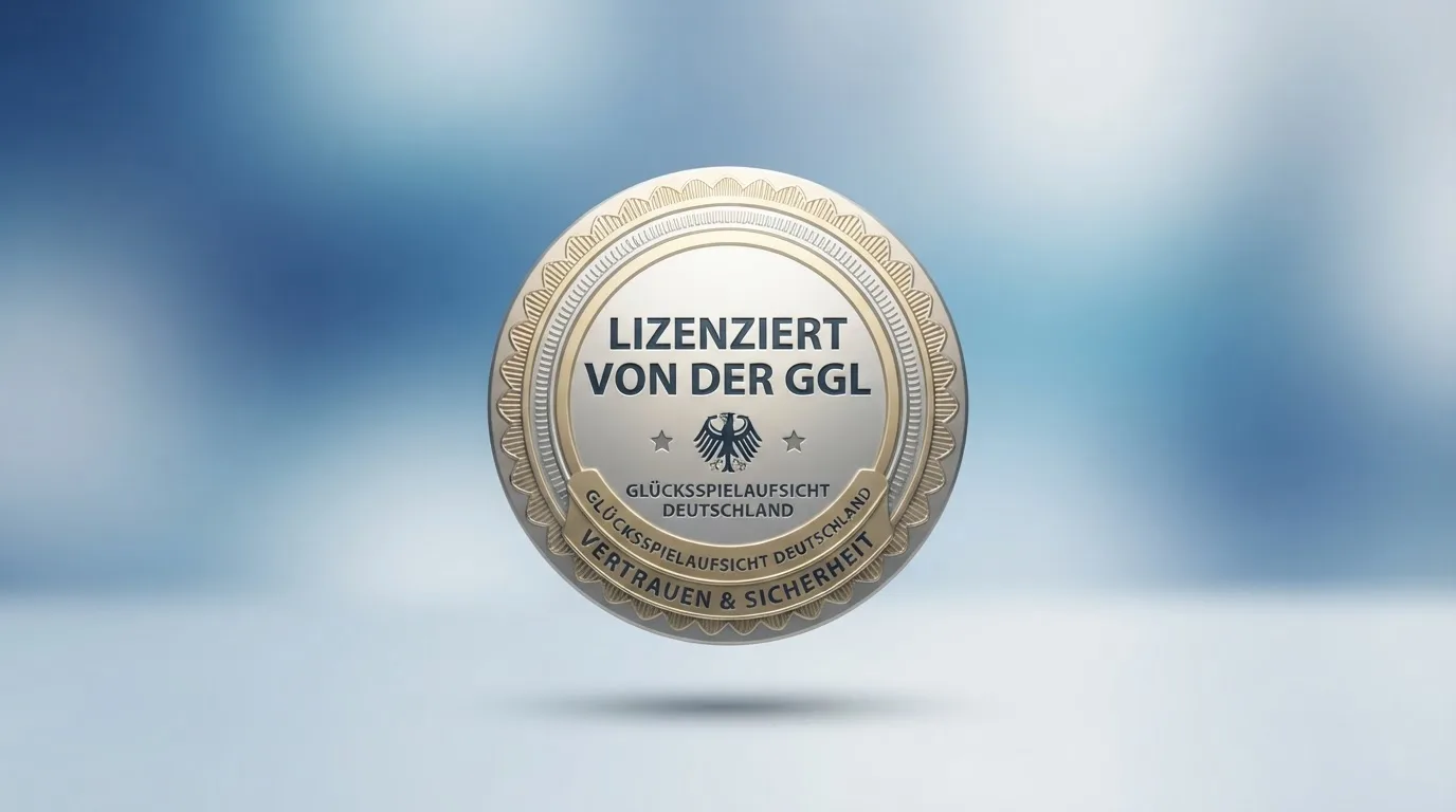 GGL-Logo und GlüStV 2021-Symbolik, Waage für Rechtsrahmen
