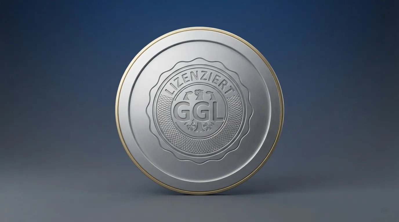 GGL-Logo und schematische Darstellung des deutschen Lizenzsystems