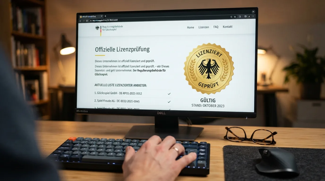 GGL-Logo und offizielle Lizenz-Prüfsiegel-Seite auf gluecksspiel-behoerde.de