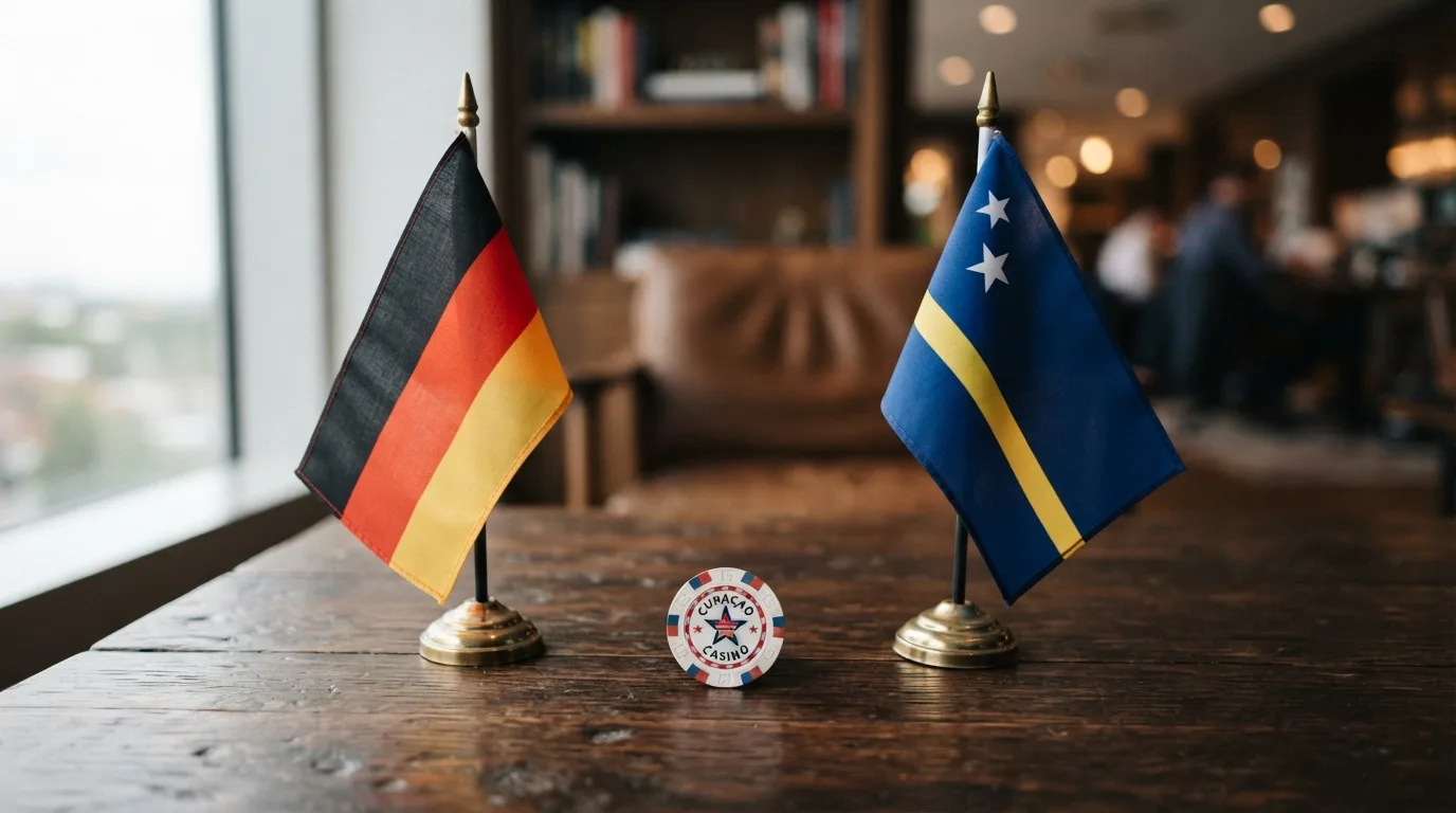 DE-Flagge und GGL-Siegel vs. Curaçao-Flagge
