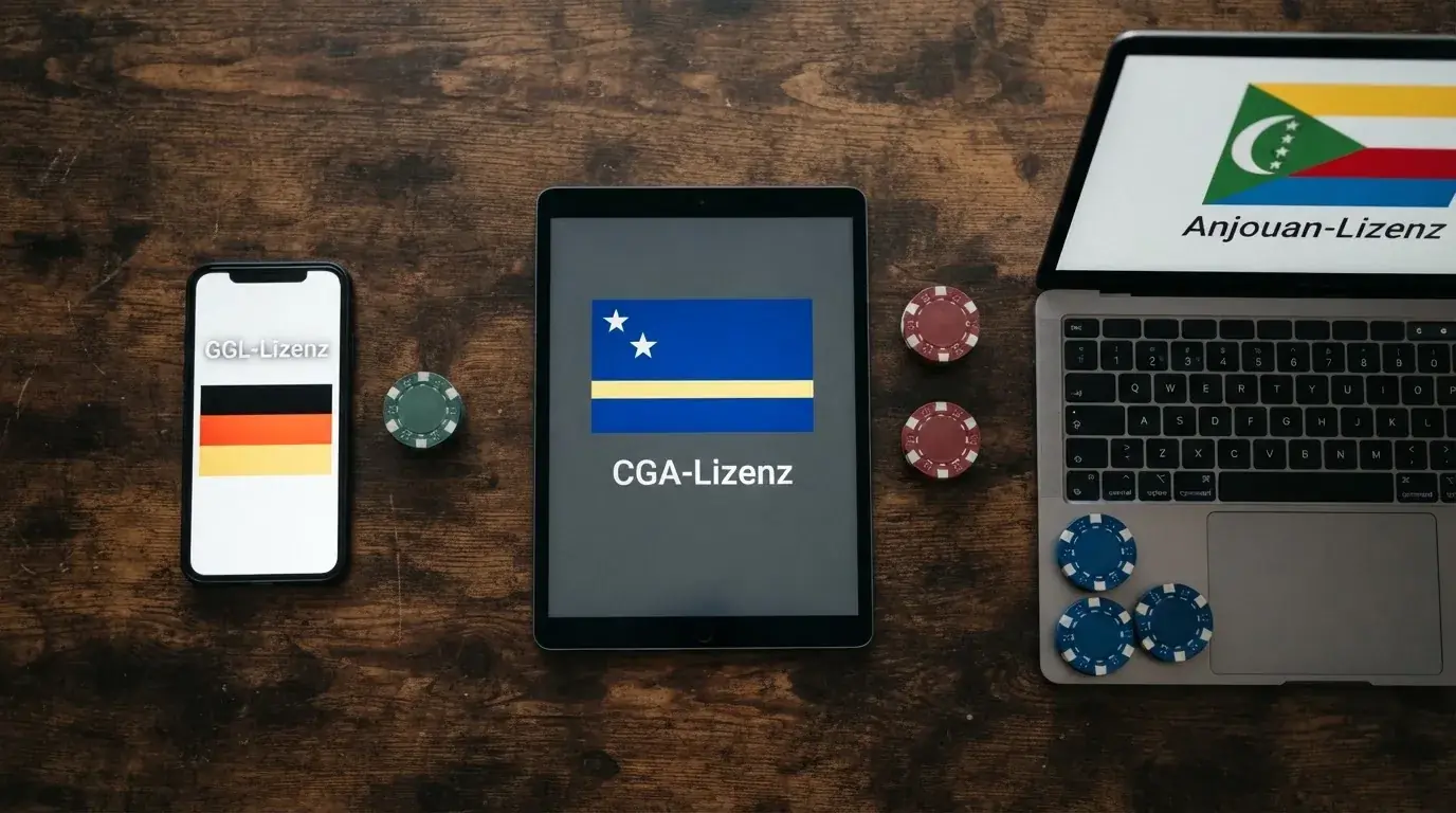 Drei Lizenzmodelle im Vergleich: GGL Deutschland, CGA Curaçao und Anjouan