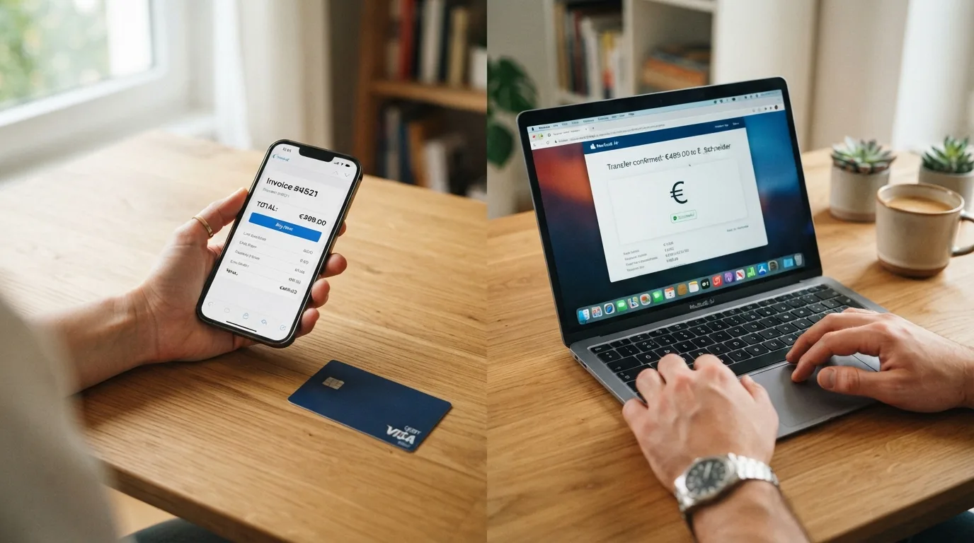 Nebeneinanderstellung von Klarna Rechnung und Klarna Sofortüberweisung