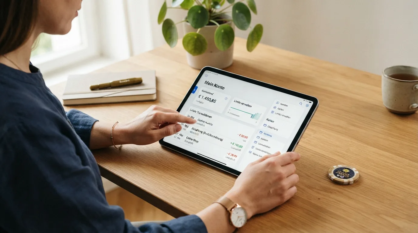 Neteller-Konto-Dashboard mit Einzahlungs- und Auszahlungshistorie und Login-Bereich
