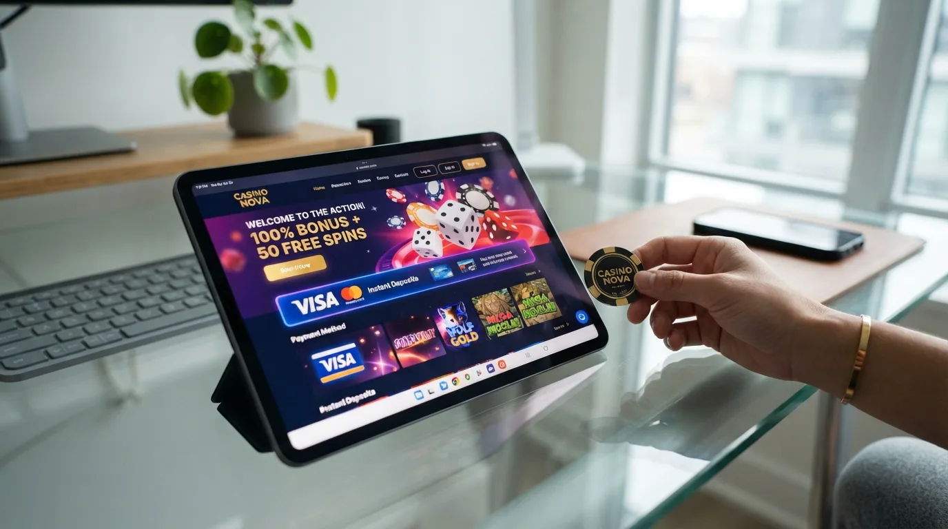 Collage: Neues Casino-Interface, Kalender mit 2026, Neteller-Zahlungssymbol
