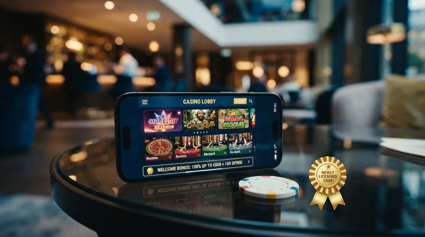 Neue Casino-Oberfläche mit Amex-Symbol und deutlich markiertem Neu-Hinweis