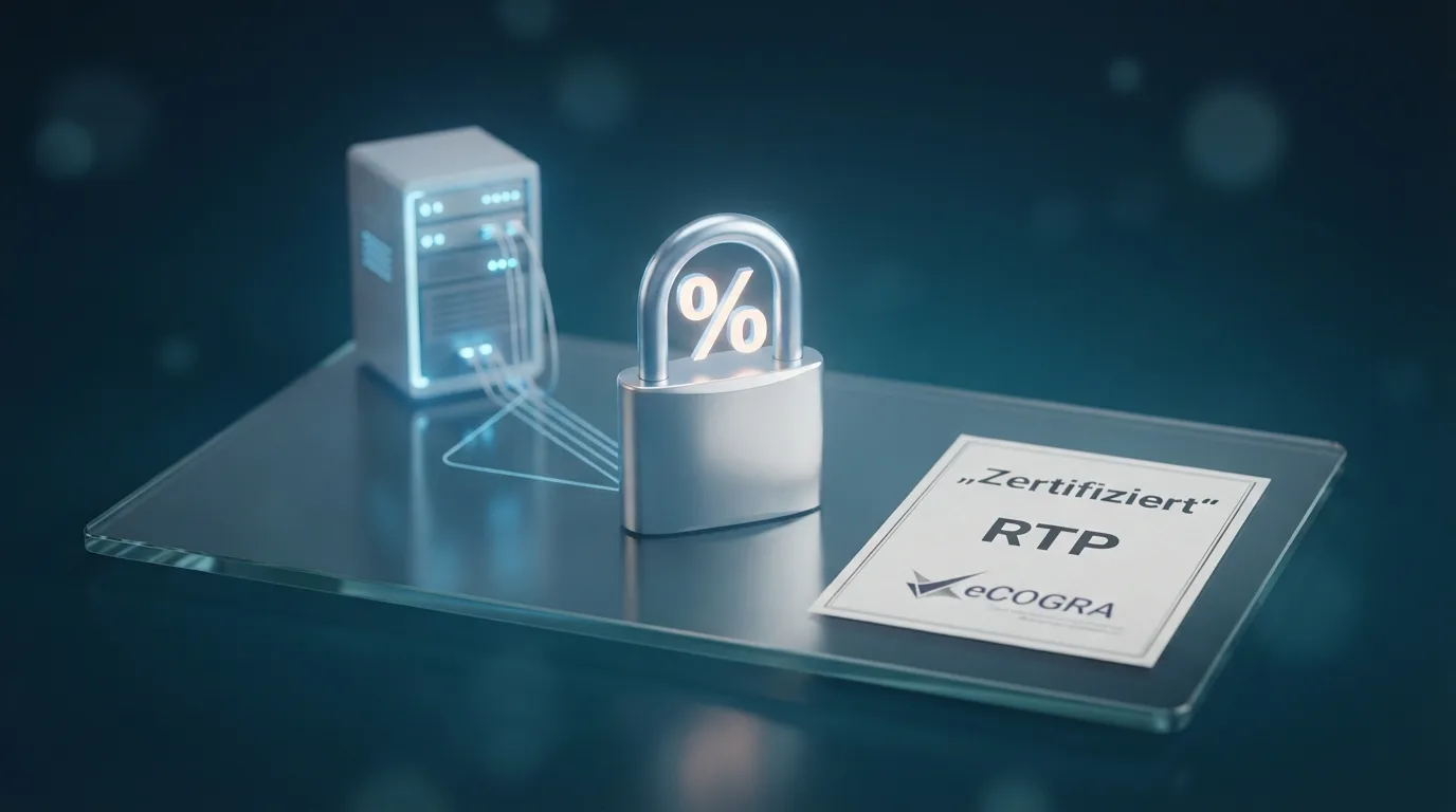 Schema-Darstellung: Wie ein Prüfinstitut die RTP über Millionen simulierter Spins zertifiziert
