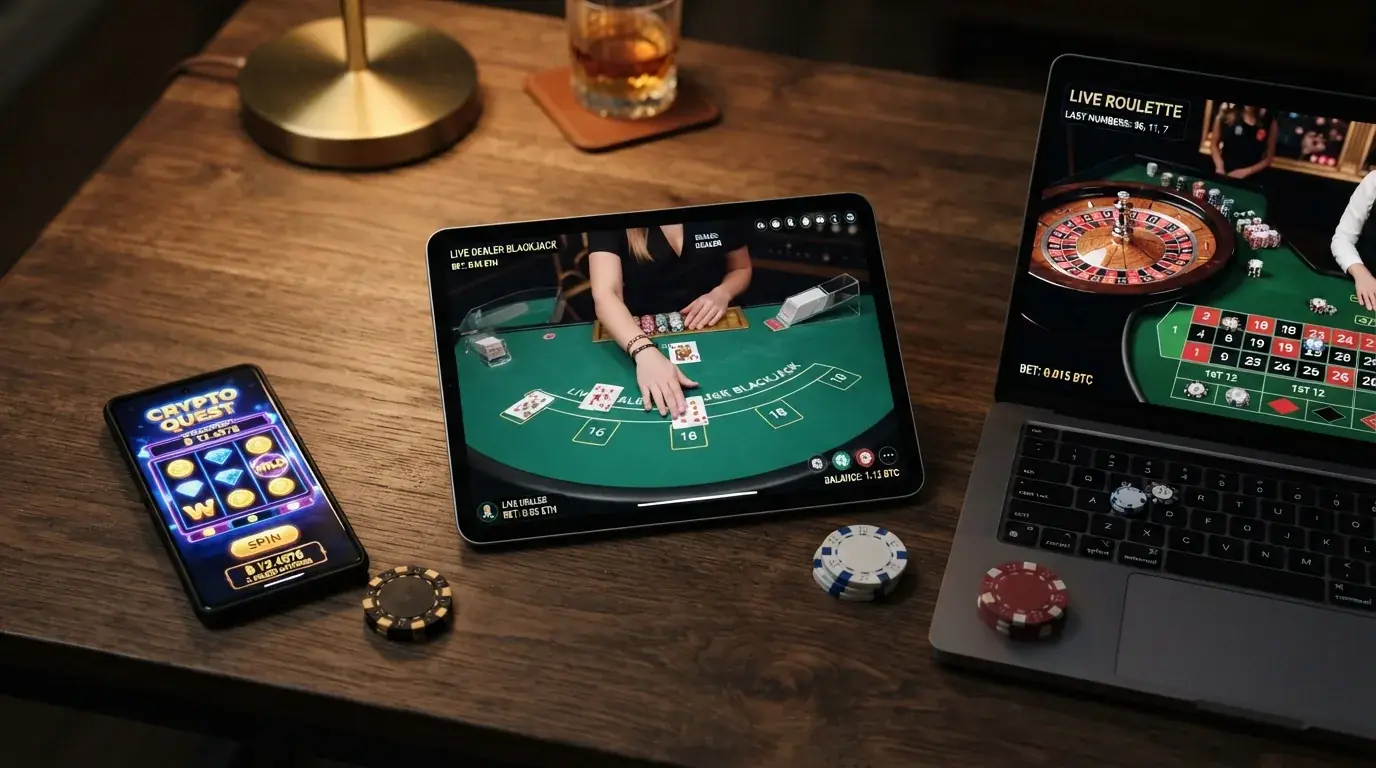 Spielevielfalt im Bitcoin Casino: Slots, Blackjack-Tisch und Live-Dealer-Stream