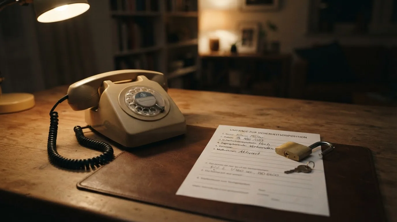 Telefon, Sperrschloss und Fragebogen als Symbole für Spielerschutz
