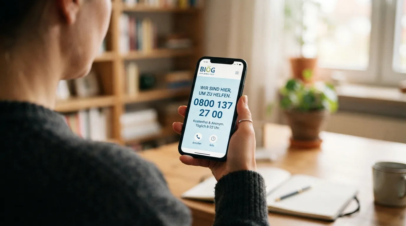 Symbolbild Spielerschutz mit Telefon-Hotline und BIÖG-Logo