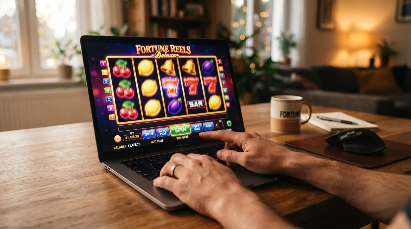 Slot-Spielfeld mit Skrill-Zahlungsbutton und sichtbarem Einsatzfenster