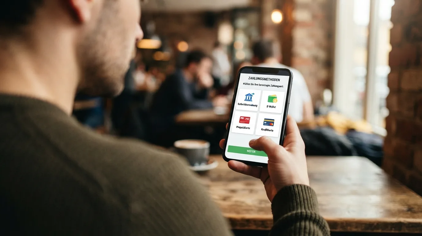 Die Logos der wichtigsten Zahlungsmethoden — PayPal, Paysafecard, Sofortüberweisung, Visa, Mastercard